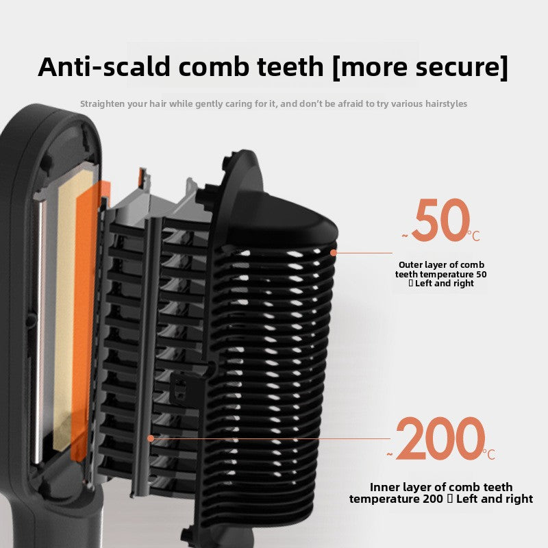 GlowBrushPro Hair Straightening Brush with Negative Ion Technology