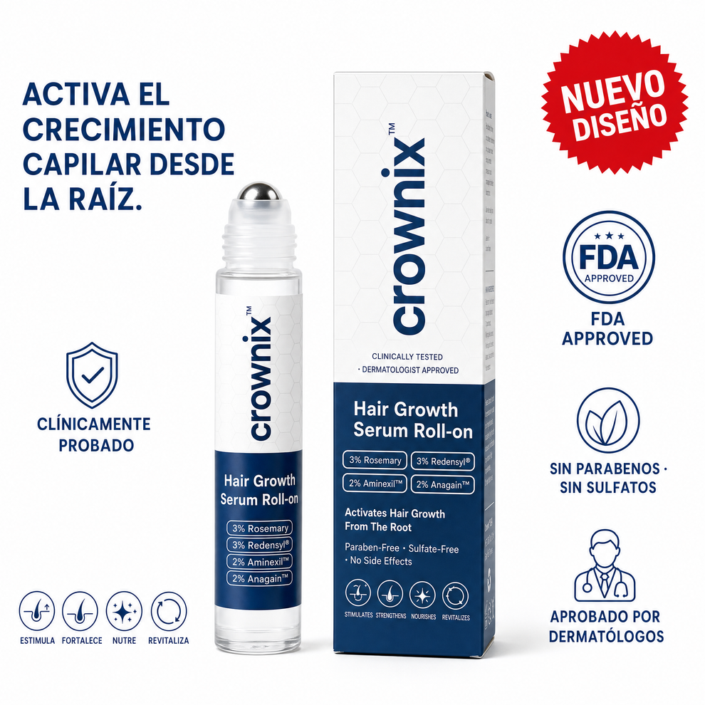 Crownix™ Roll-On de Crecimiento Capilar