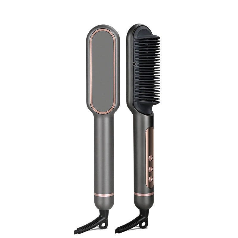 GlowBrushPro Hair Straightening Brush with Negative Ion Technology